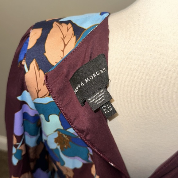 Donna Morgan Floral Long Blouson Sleeve Sheath Dress New with tags - Picture 7 of 10